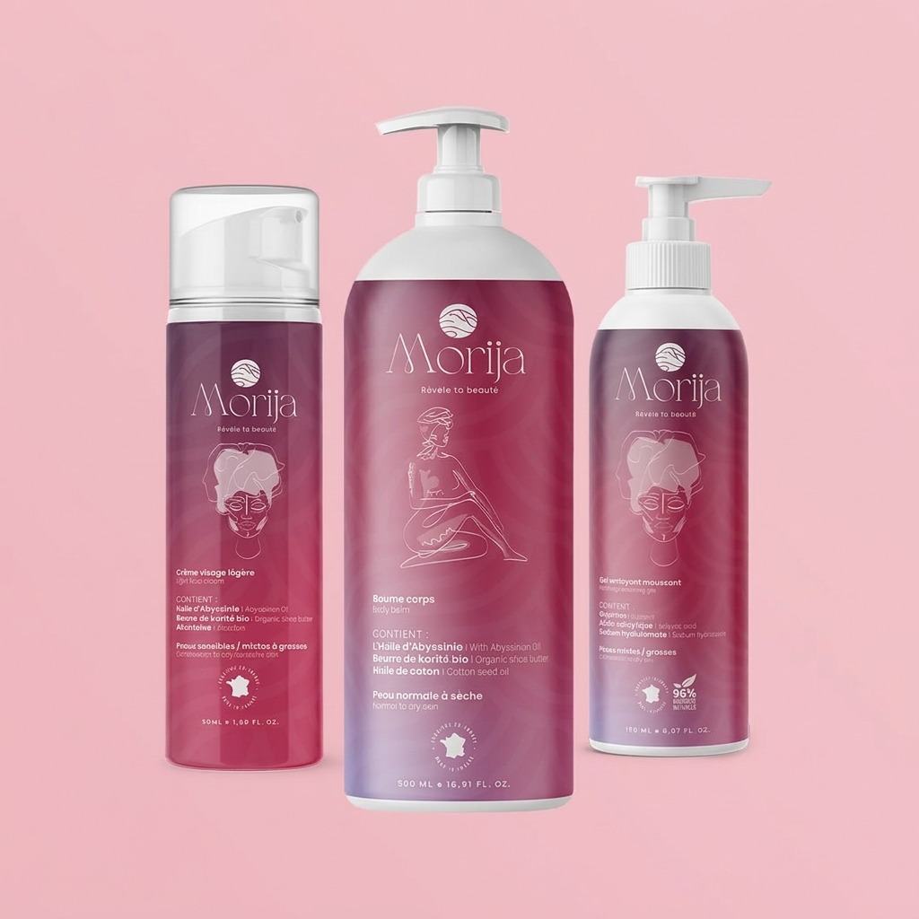 Coffret de produits Morija care pour visage et corps